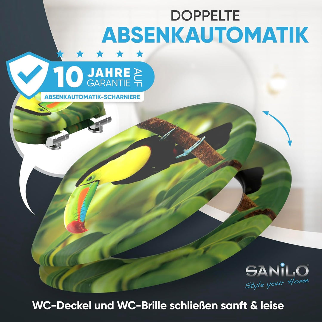 Sanilo WC Sitz mit Absenkautomatik, viele neue Toilettendeckel zur Auswahl, hochwertige Oberfläche,