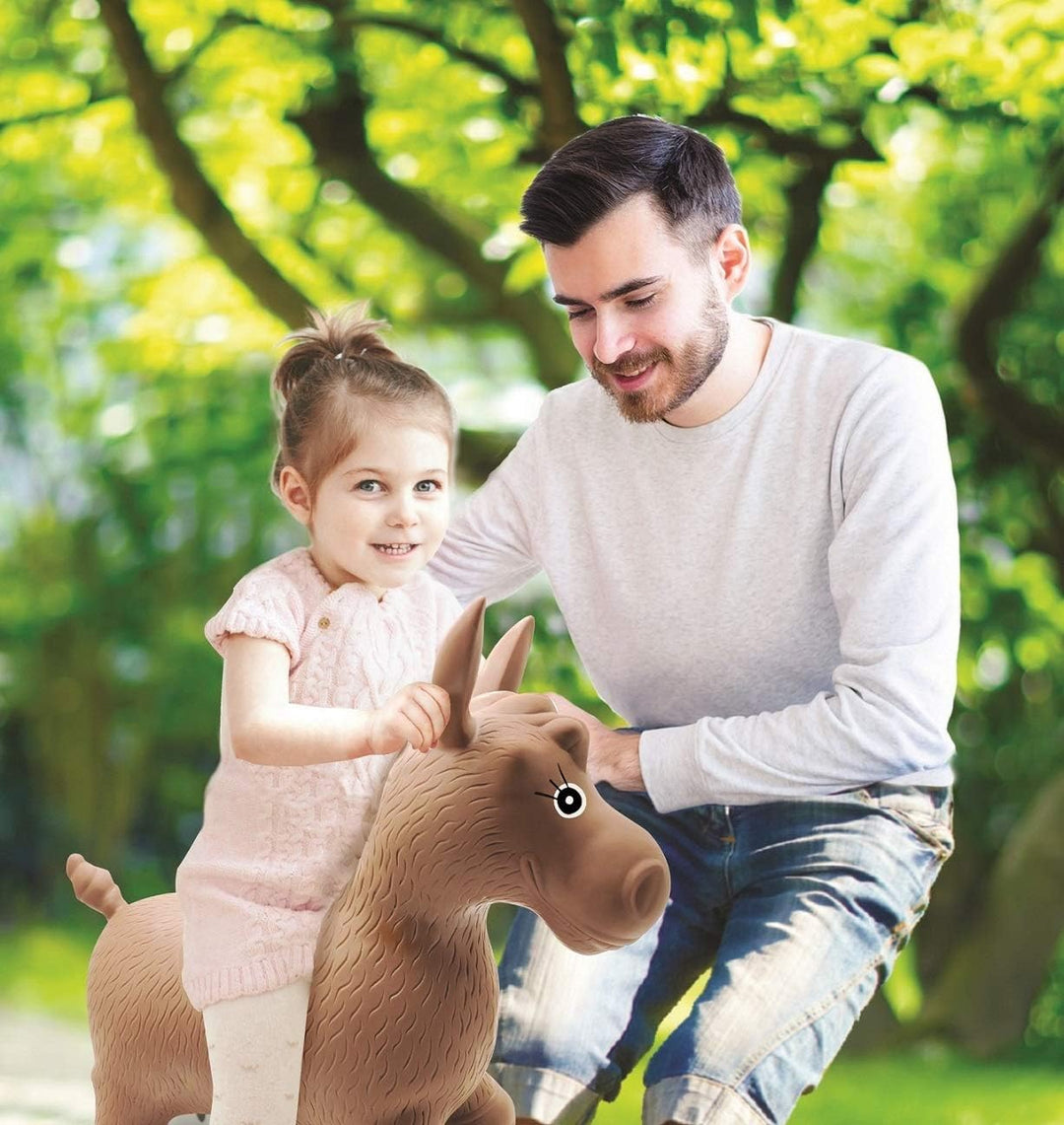 Lexibook Aufblasbares Hüpf-Pony, Inbegriffenen manuellen Pumpe, Sicherer und widerstandsfähiger Kuns