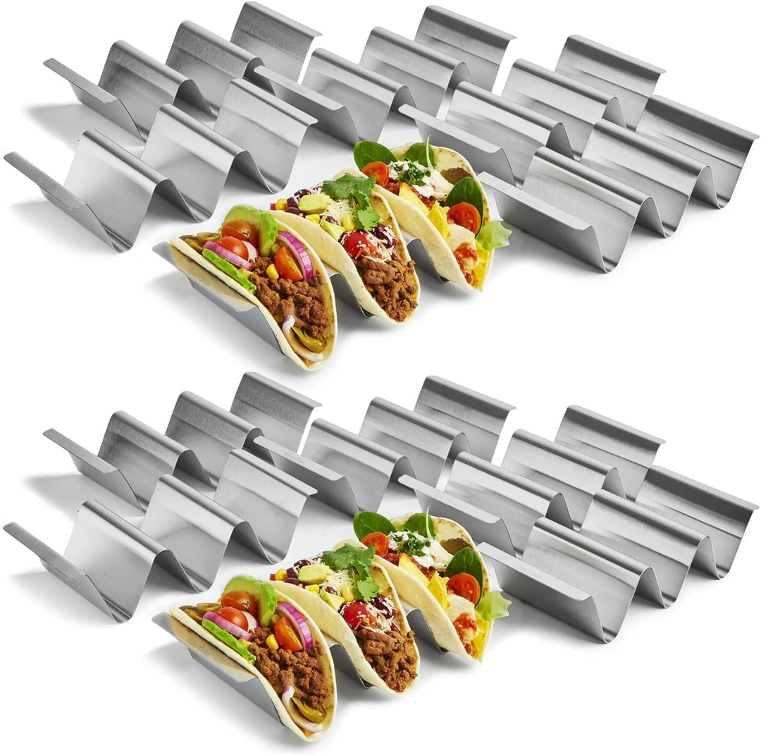 Uno Casa Metall Taco Halter 12er Set,U-förmiger Taco-Ständer, langlebige Taco-Muschelhalter, Edelsta