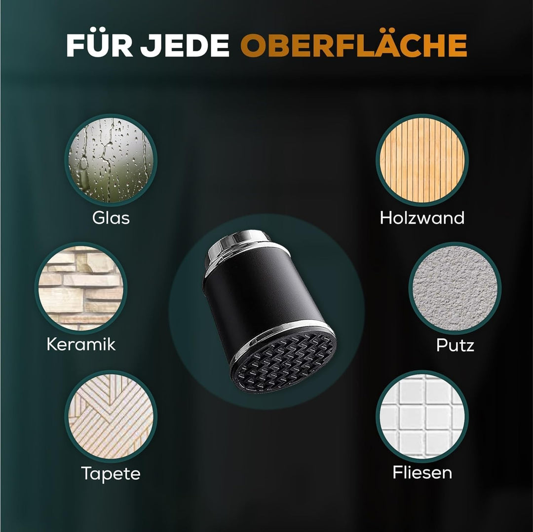 Multifunktionale Spannstange ohne Bohren 220-270cm, Schwarz, Ø 32 mm, Duschstange zum Klemmen für Fe