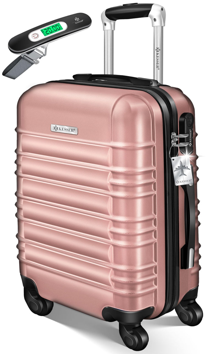 KESSER® Handgepäck Reisekoffer 55L Hartschalen-Koffer Inkl. Kofferwaage + Gepäckanhänger | Trolley G