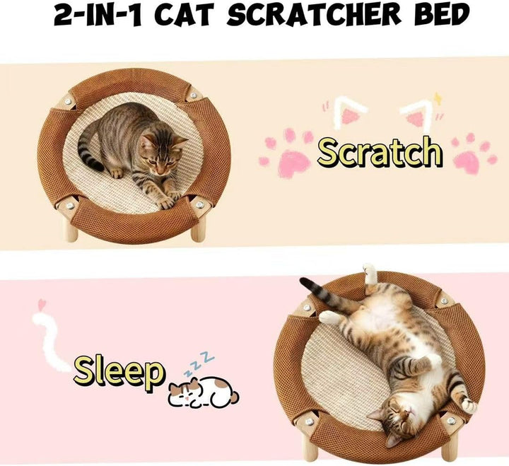 Kratzbrett Katzen,2-in-1 natürliches Jute-Katzenkratz-Kratz-Pad, Katzenliege, Kratzmöbel für alle Ka