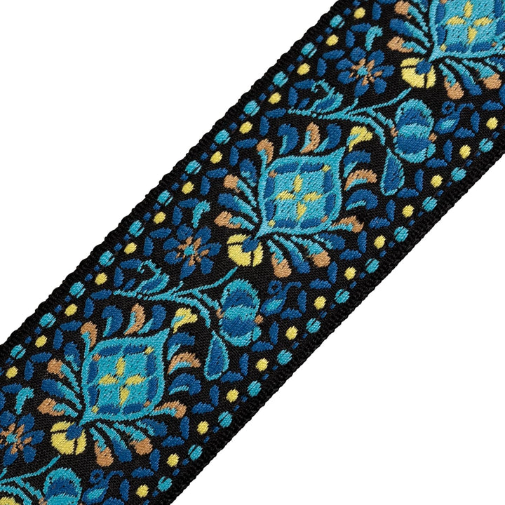 Levy's Leathers M8HT-04 Gitarrengurte 2" 60s Hootenanny Weave Strap Blau - Peacock Blue, Blau - Peac