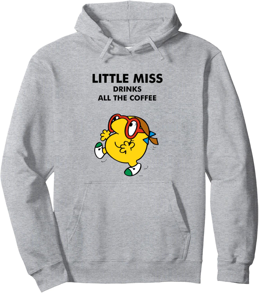 Mr. Men Little Miss Meme - Little Miss Drinks All The Coffee Pullover Hoodie