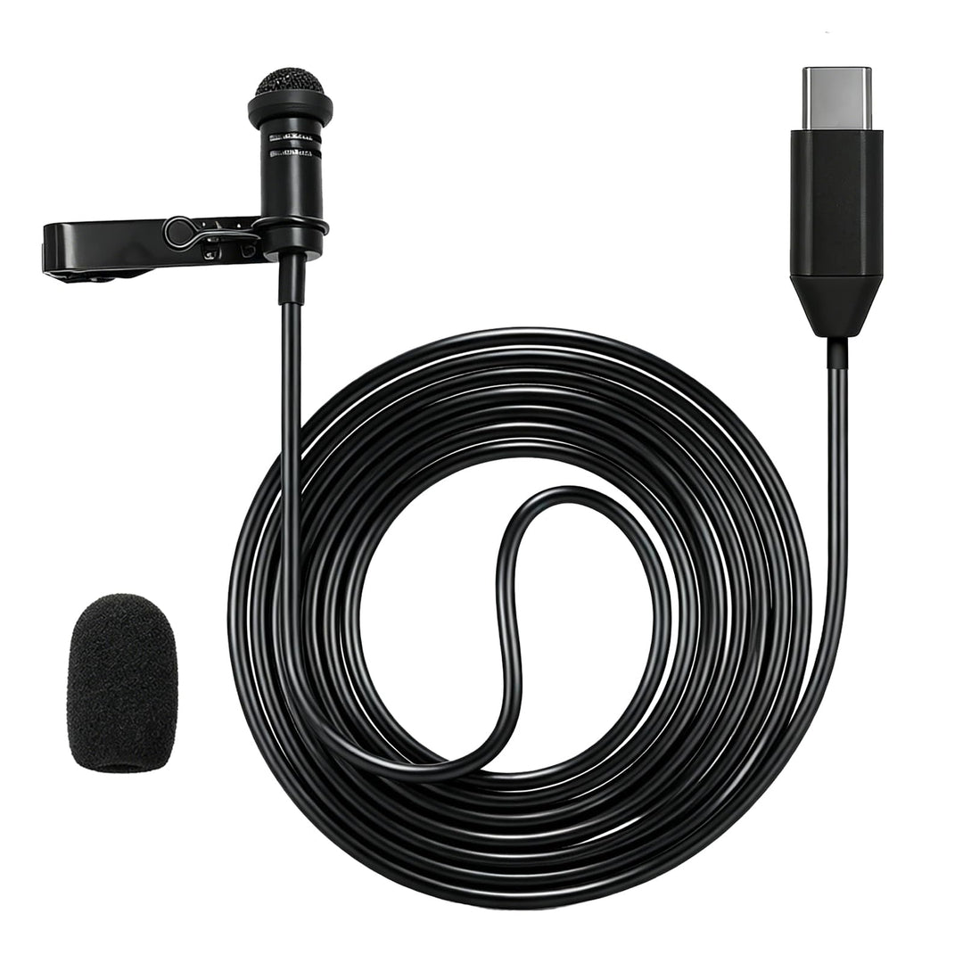 USB-C Lavalier Mikrofon Kompatibel mit iPhone 16/15,für Galaxy S23/S22/S21 Smartphone, Type C Clip O