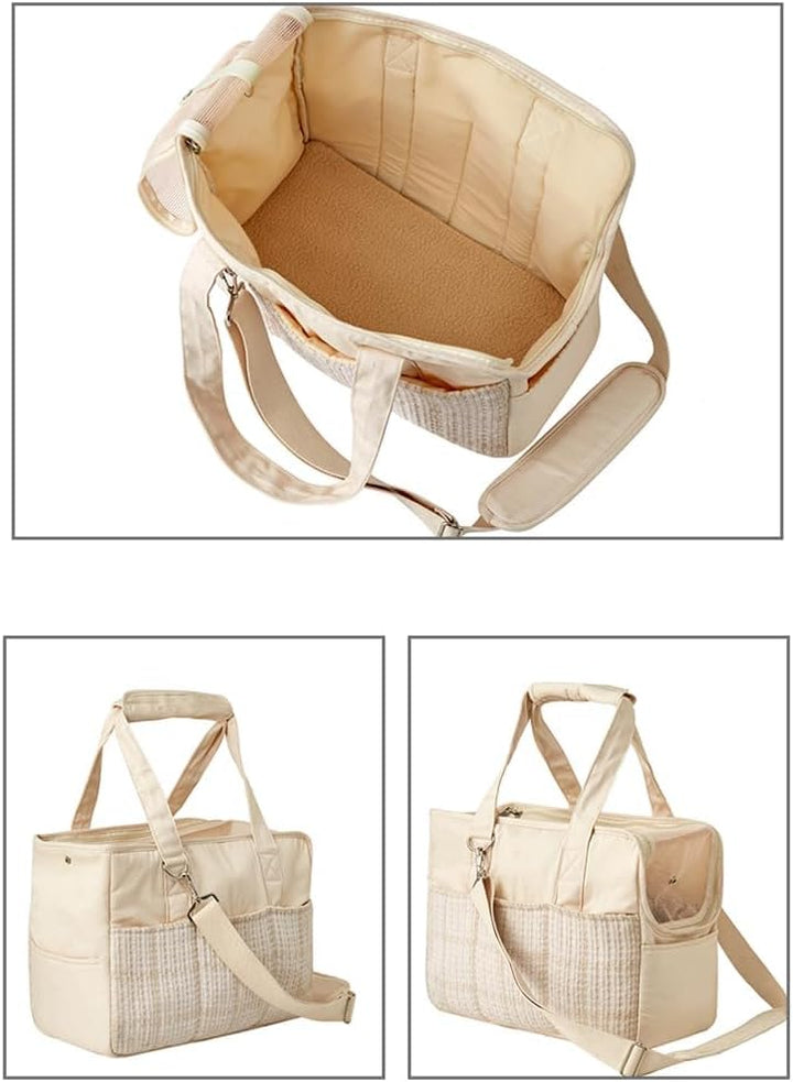 Grosse Tragetasche für Hunde und Katzen bis 5 kg – Hundetasche Öffnung Oben, atmungsaktiv, tragbar,