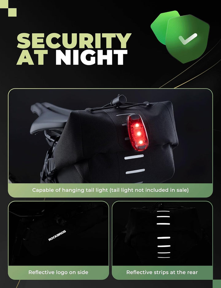 ROCKBROS Satteltasche Bikepacking 3-5L Fahrradtasche 100% Wasserdicht Tasche für Outdoor Radsport Mo