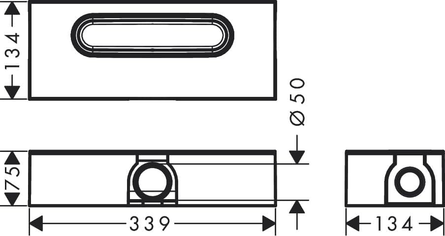 hansgrohe Grundkörper uBox universal, Grundkörper für Standardinstallation, für Standardinstallation