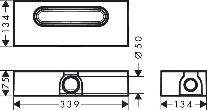 hansgrohe Grundkörper uBox universal, Grundkörper für Standardinstallation, für Standardinstallation