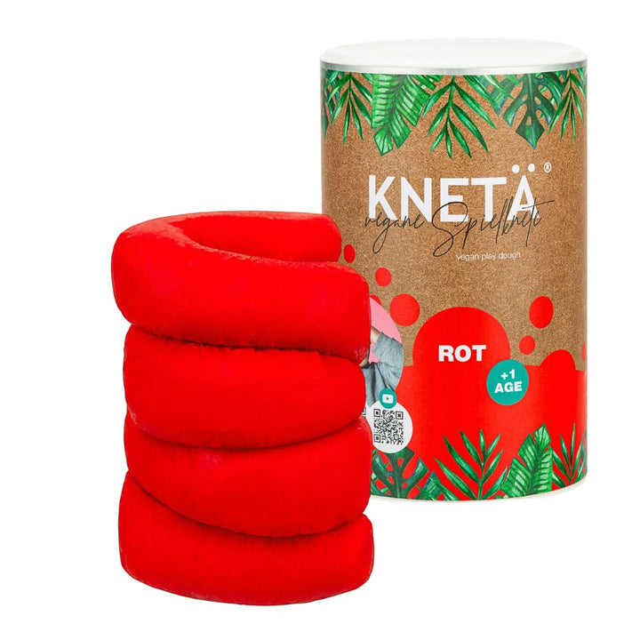 KNETÄ XXL Papierdose (1.000g) - Vegane Spielknete für Kinder ab 1 Jahr I Made in Germany (ROT), Rot
