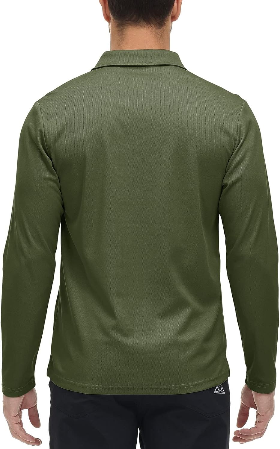 donhobo Poloshirt Herren Langarm Golf Shirts Atmungsaktiv Schnelltrocknend Army Polo T-Shirts Outdoo