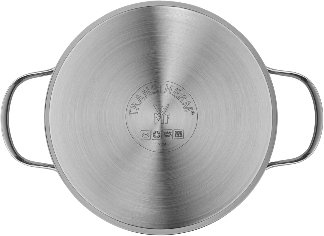 WMF Aparto Topfset Induktion 4-teilig, Kochtopf Set mit Glasdeckel, Cromargan Edelstahl poliert, Ind