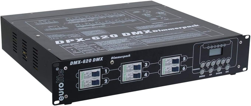 EUROLITE DPX-620 DMX Dimmerpack | Digitales 6-Kanal Dimmerpack