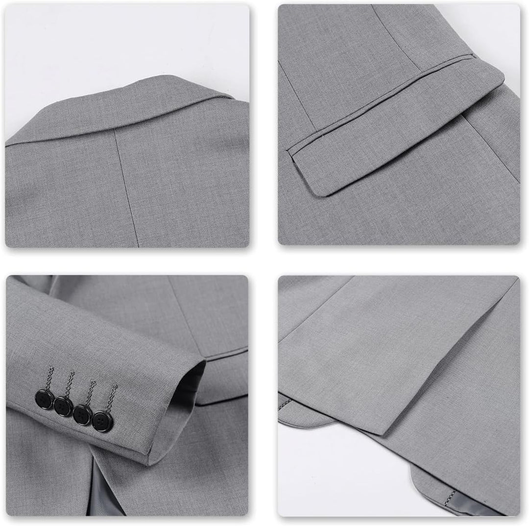 Allthemen Anzug Herren Slim Fit 3 Teilig Anzüge Modern Herrenanzug 3-Teilig Sakko Hose Weste für Bus