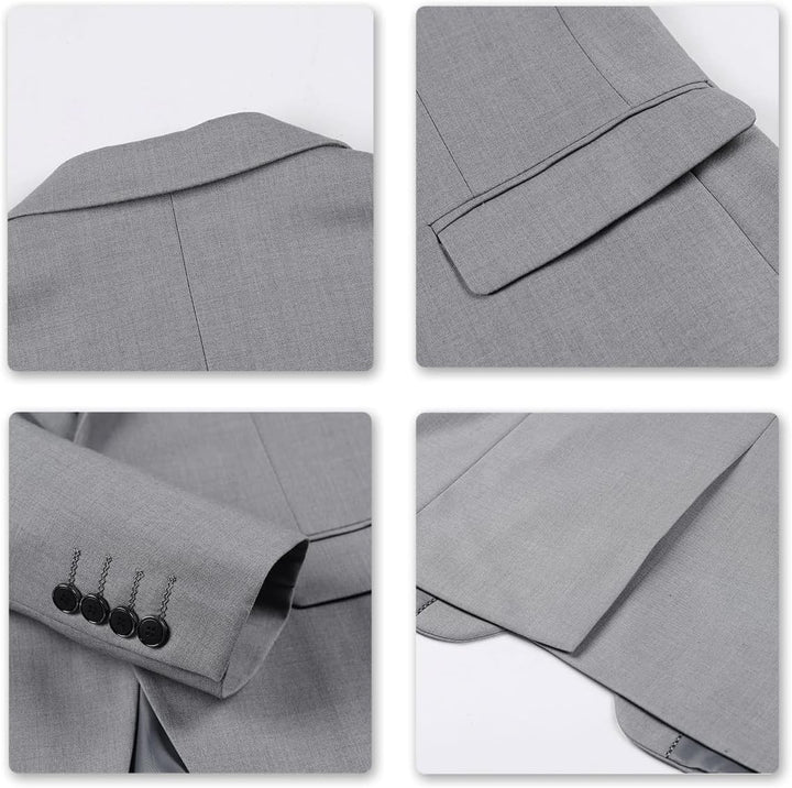Allthemen Anzug Herren Slim Fit 3 Teilig Anzüge Modern Herrenanzug 3-Teilig Sakko Hose Weste für Bus