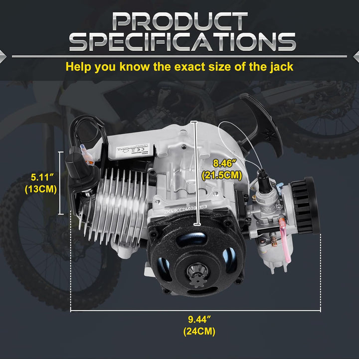 Sange 49cc 2 Hub Pull Start Motor Motor Luftgekühlt für Pocket Bike Mini Dirt Bike ATV Roller