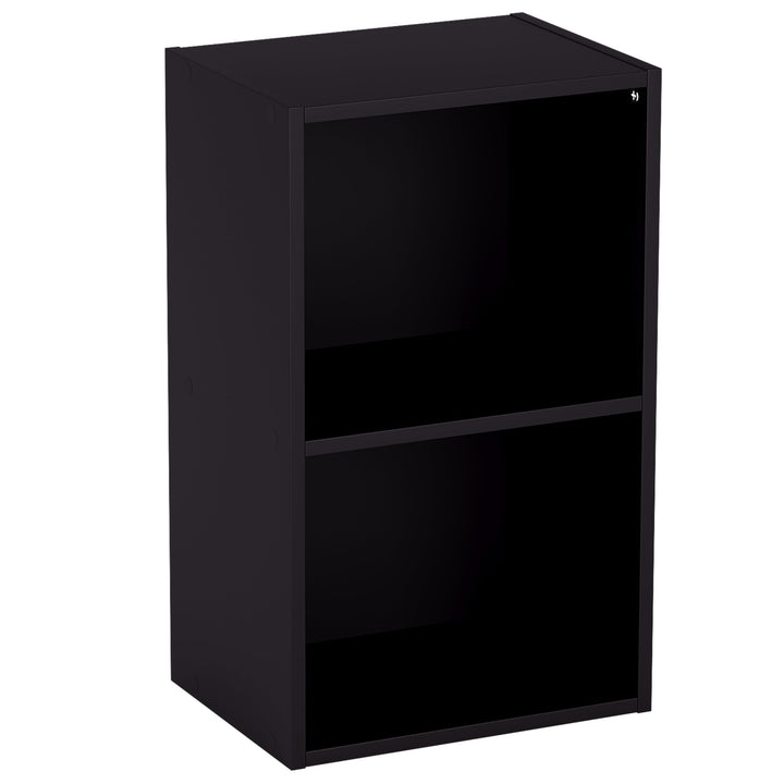 Vida Designs Oxford, mit 2 Ebenen, Bücherregal, Regal, Holz, Schwarz, für Wohnzimmer 2 Etagen Schwar