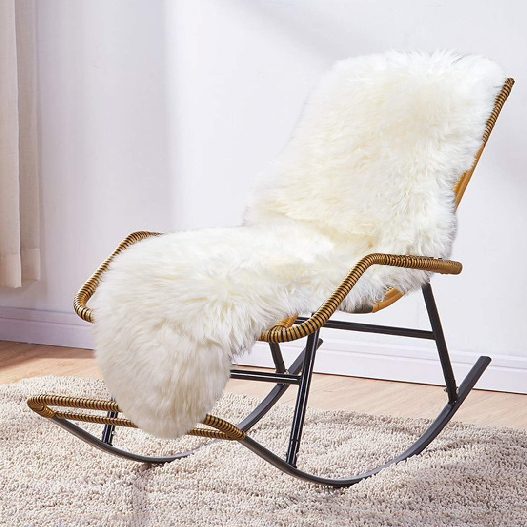 MH MYLUNE HOME Lammfell Teppich Schaffell echt gross 170cm x 60cm schafsfelle weiche und Flauschige
