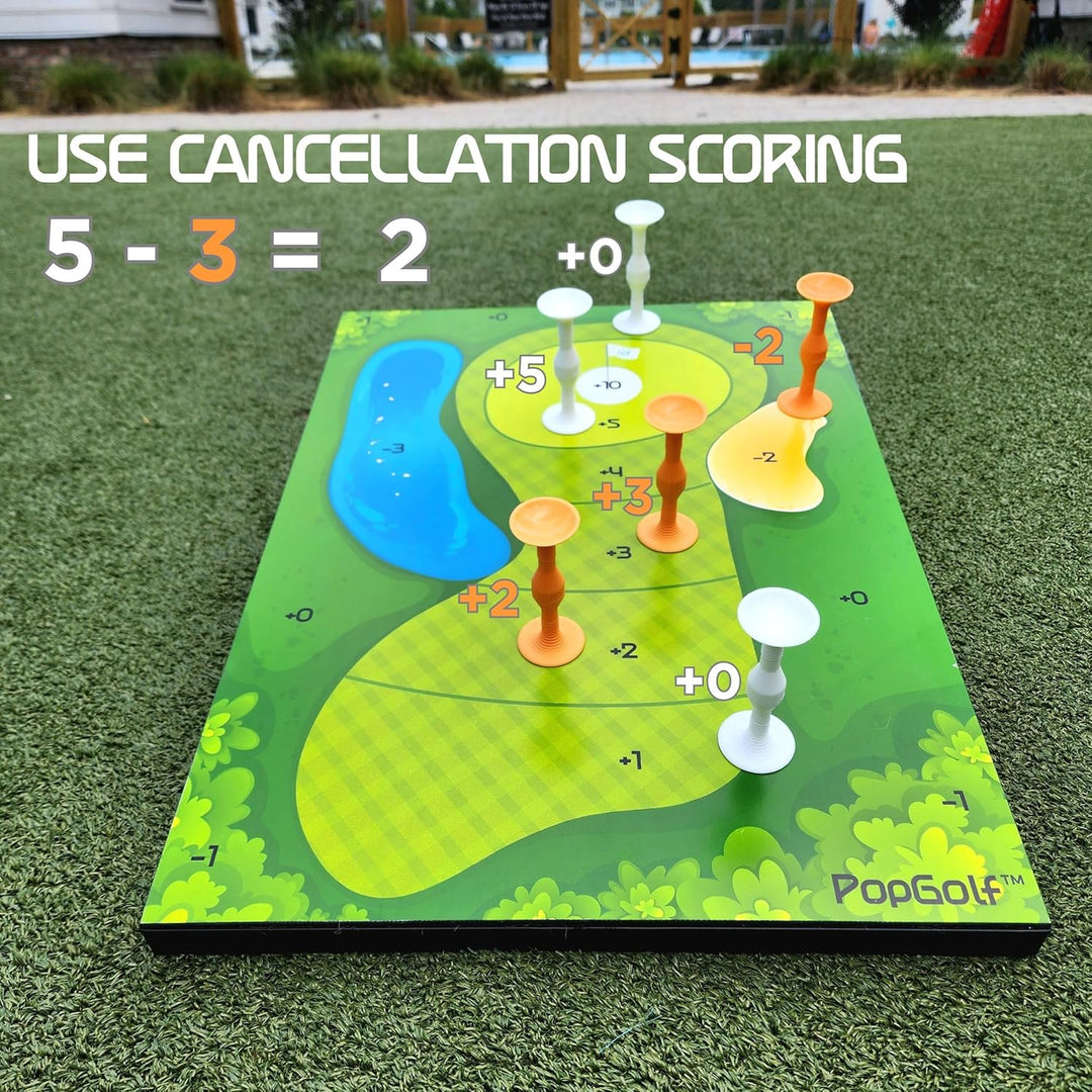 PopGolf Board Edition Set - Popdarts Hinterhof, Indoor und Outdoor Spiel für alle Altersgruppen - To
