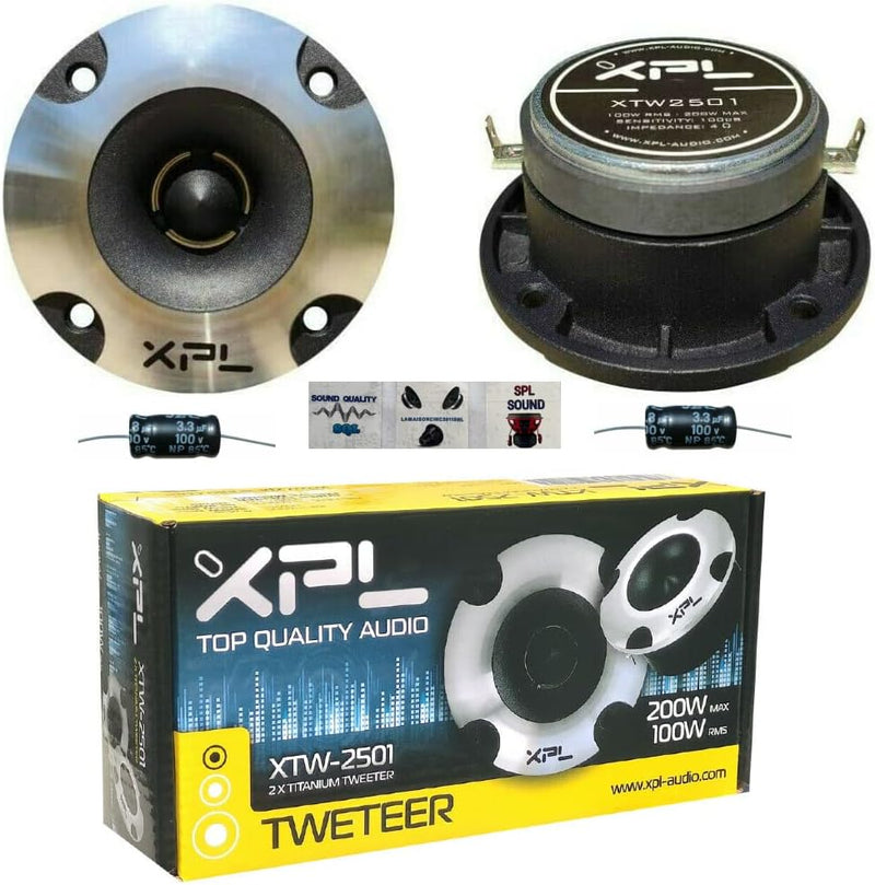 XPL 2 XTW2501 Ultra Slim hochtöner mit 100 watt rms und 200 watt max 10 cm Durchmesser 4" und 100 db