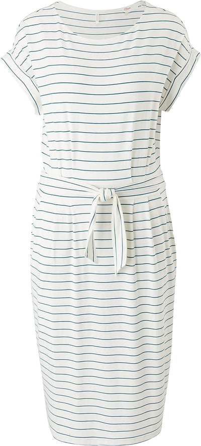 s.Oliver Damen Dress Kleid 34 Off-white Stripe (02g8), 38