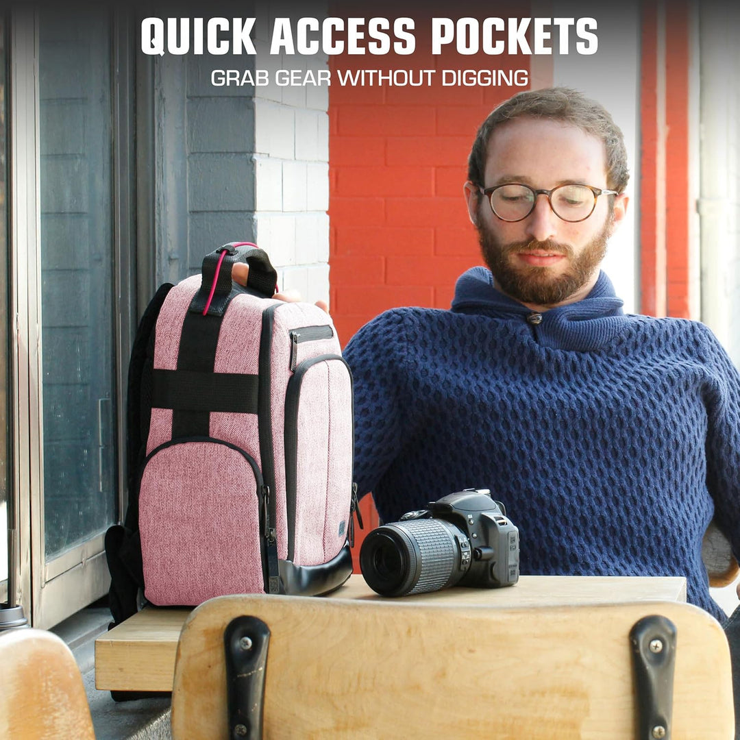 USA Gear DSLR Kamerarucksack, Kameratasche, Kamera Fotorucksack für Spiegelreflexkamera mit Kundenge