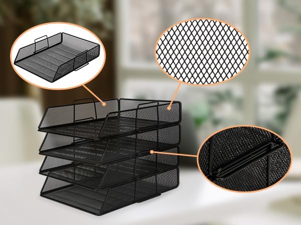 EXERZ Briefablagen 2tlg/ Papiersortierer/Schreibtisch multifunktionaler Organiser/Dateihalter für Bü