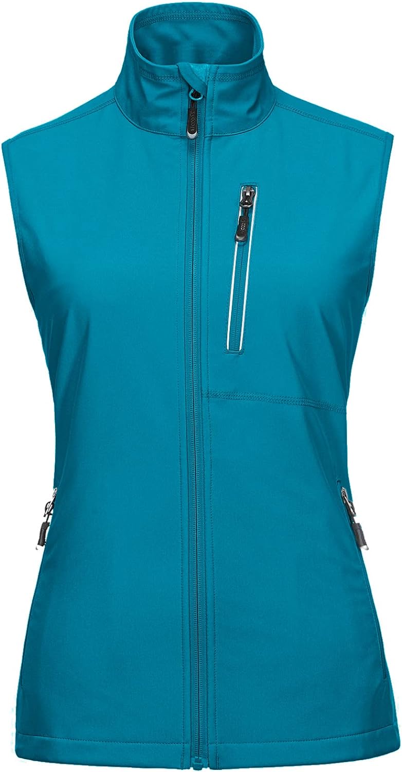 33,000ft Damen Leichte Laufweste Outdoor Softshell Weste Frau Ärmellose Jacke Winddichte Wasserdicht