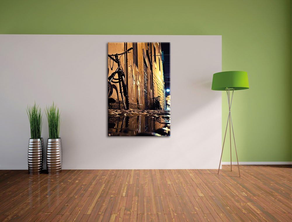 Pixxprint Small Street at Night Los Angeles als Leinwandbild/Grösse: 100x70 / Wandbild/Kunstdruck/fe