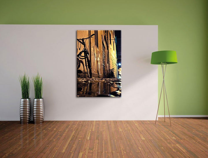 Pixxprint Small Street at Night Los Angeles als Leinwandbild/Grösse: 100x70 / Wandbild/Kunstdruck/fe