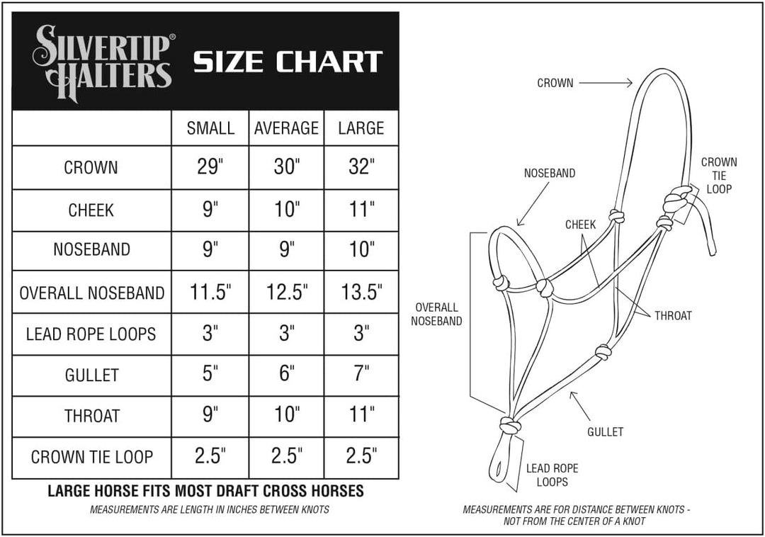 Weaver Leather Silvertip Four Knot Rope Halter Schwarz Average, Schwarz Average