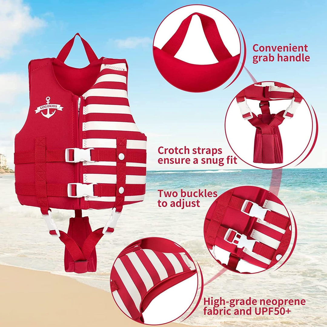 Kinder Schwimmweste Neopren Weste Schwimmjacke Kleinkinder Jungen Mädchen Bademode Schwimmen Jacke S