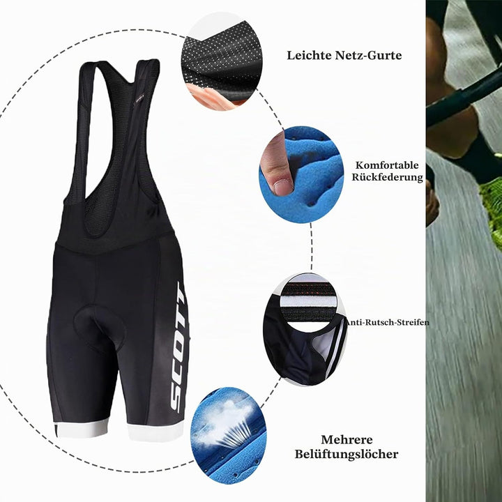 Herren Fahrradbekleidung Kurzarm MTB Radsportanzüge Radhose Radtrikots mit 3D-Gel-gepolsterten Short