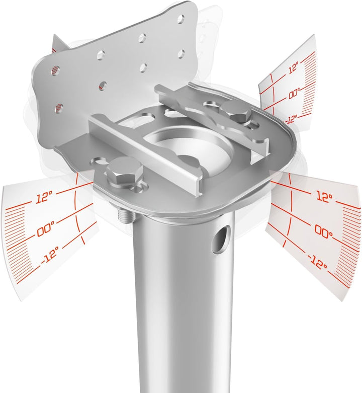 Maxerio NEU 80 cm 2er Base-Set TILT Schraubfundamente inkl. Konsole (feuerverzinkt); Ø 60 x 2; M12,