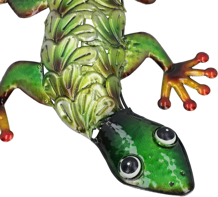 AB Tools Wandkunst, Gecko, Metallic-Grün, mit Haken zum Aufhängen