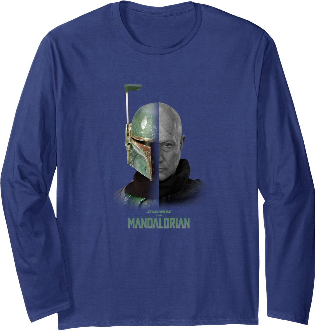 Star Wars: The Mandalorian Boba Fett Split Face Langarmshirt