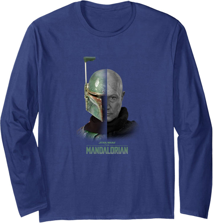 Star Wars: The Mandalorian Boba Fett Split Face Langarmshirt
