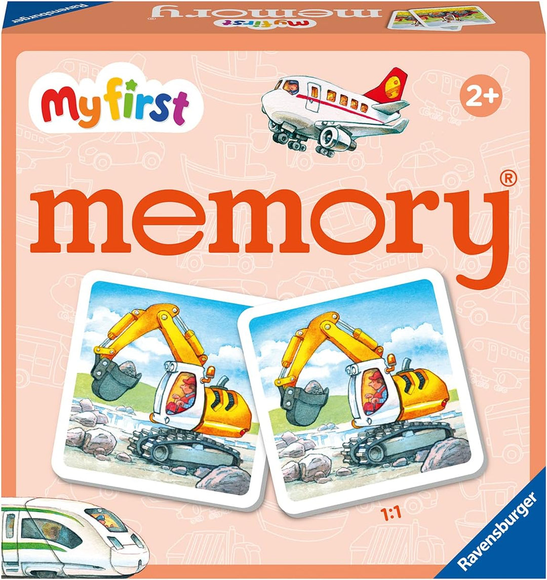 Ravensburger - 20878 - My First Memory® Fahrzeuge, Merk- und Suchspiel mit extra grossen Bildkarten