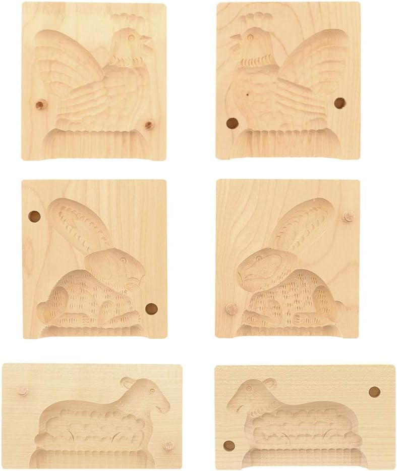 Hofmeister Holzwaren Butter-Klappform, 2-teilig, Hase, 12 cm, handgeschnitzt in Deutschland, Butterf