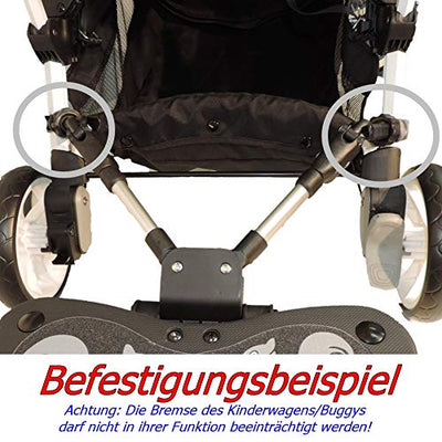 Eichhorn Cozy C-Rider Geschwisterboard mit Sitz und Spiel-Lenkrad für Kinder ab 12 Monaten bis 25 kg
