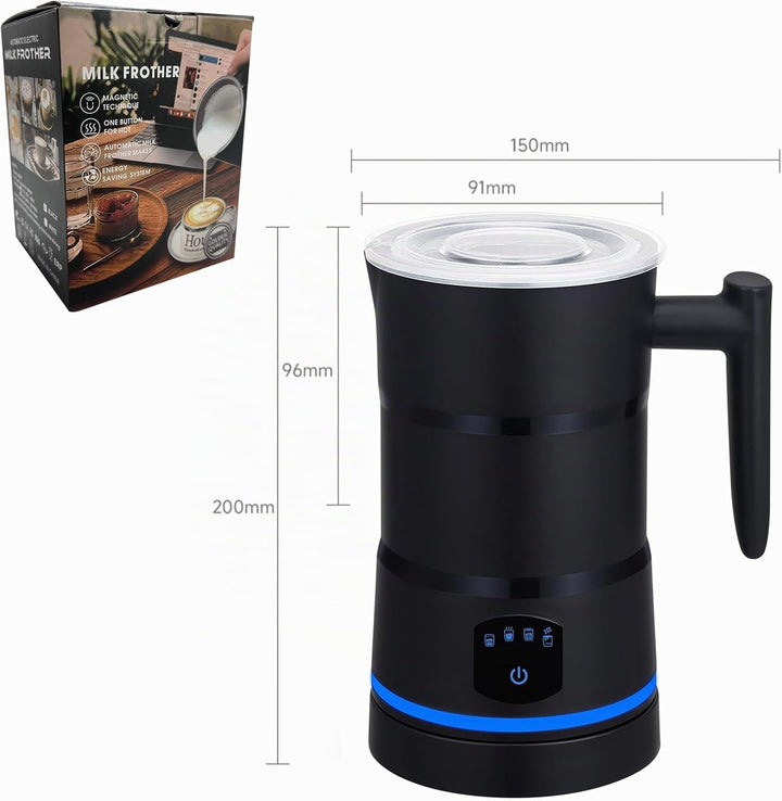 Milchaufschäumer Elektrisch 4 in 1,430ml Grosses Automatischer Milchschäumer,Geräuschloser,Abschaltu