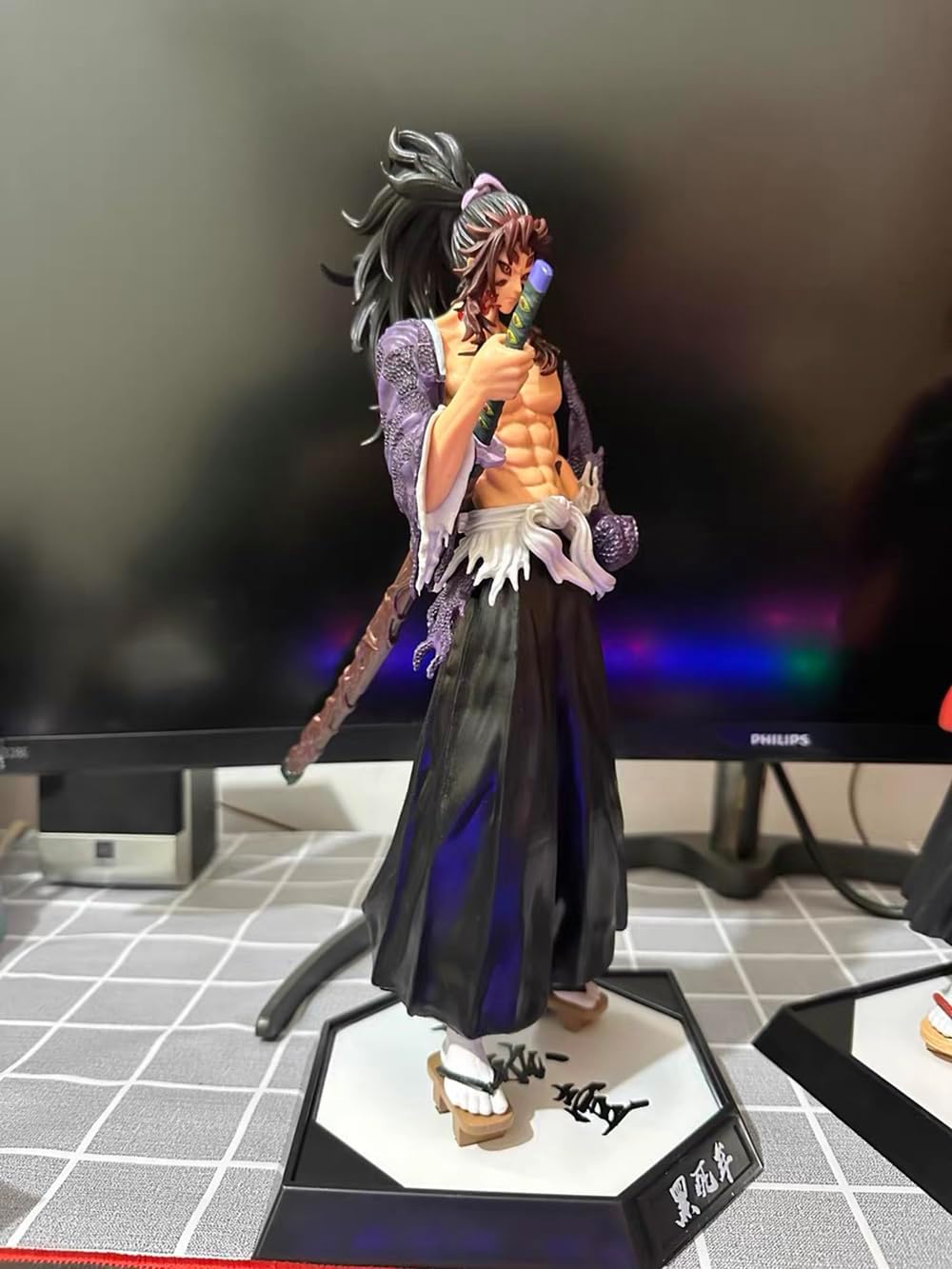 XESAGSNV Dekostatue of Demon Slayer, Geschenk für Anime Lovers (Kokushibou), Kokushibou