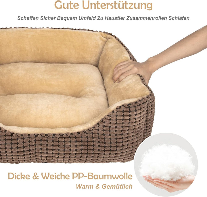 JOEJOY Hundebett Mittelgrosse Hunde, Hundekorb Flauschig, Hundebett Waschbar, Plüsch Hundebetten, ru