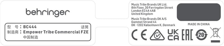 Behringer BC444 Premium-Nackenbügelmikrofon mit Nierencharakteristik