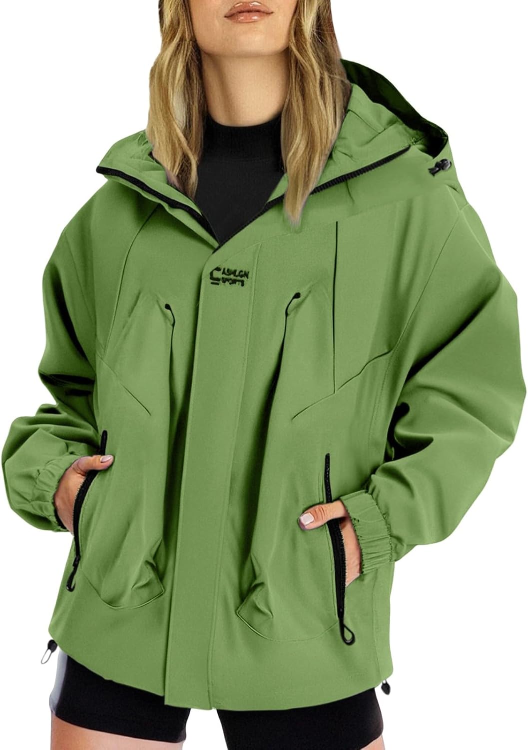 Generisch Regenjacke Damen Leicht Softshelljacke Fahrrad Regenjacke Atmungsaktiv Fahrradjacke Wasser