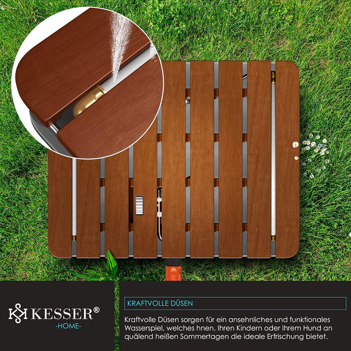 KESSER® Gartendusche Bodendusche Aussendusche Saunadusche Campingdusche Ø 70 cm Rund Fontänenhöhe bi