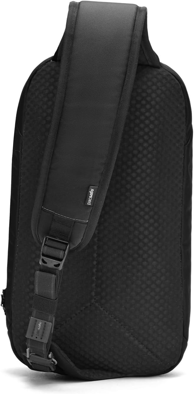 Pacsafe Vibe 325 - Anti-Diebstahl Cross-Body-Bag, Umhängetasche, Sling Bag Schwarz (Jet Black 130),