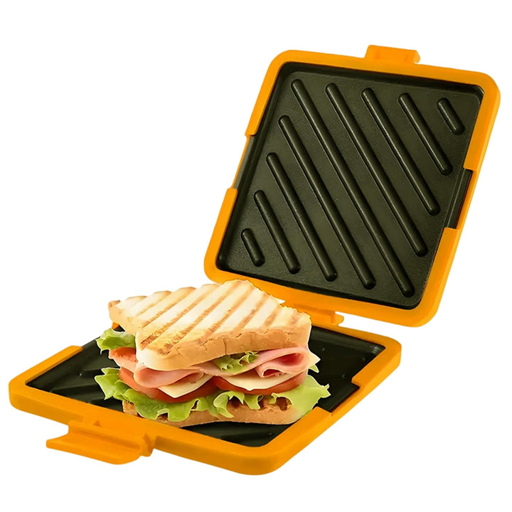 Mikrowellen-Sandwich-Maker, lebensmittelechte Antihaft-Sandwichpresse, integrierter Anschluss, spülm