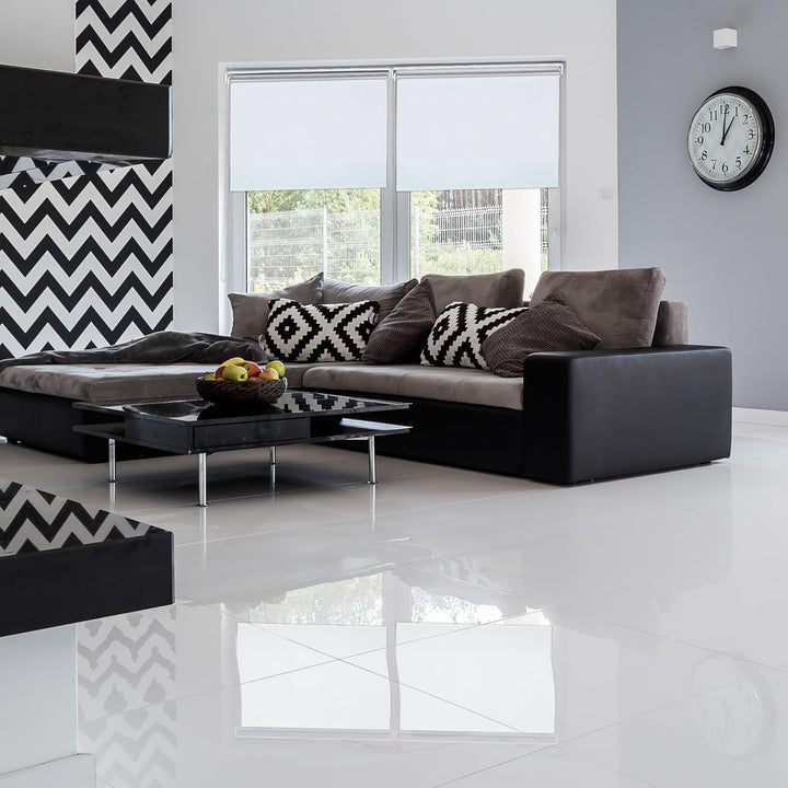 Relaxdays Thermorollo, ohne Bohren, Klemmfix, Kettenzug, 70x220 cm, Stoffbreite 66 cm, blickdichtes
