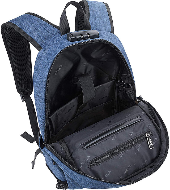 Tzowla Laptop Rucksack Herren und Damen, Reiserucksack Wasserdicht Anti-Diebstahl mit USB-Ladeanschl